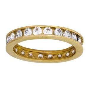   Eternity Band Channel Set 14k Yellow Gold Toe Ring   SIZE 4.5 Jewelry