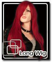 New Long Burgundy Hair Wig With Long Bangs PM38  