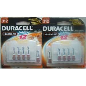  Duracell 312 Hearing Aid Batteries. 2 Packages w/ 12 batteries 