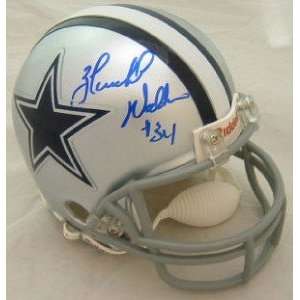  NEW Herschel Walker SIGNED Cowboys Mini Helmet Sports 