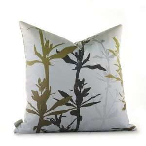 Inhabit Wildflower in Silver and Olive Pillow