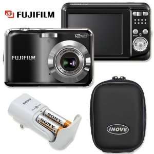  Fuji Finepix AV140 Black 12mp Digital Camera Bundle Including Inov8 