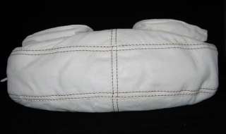 Lucky Brand Leather Stash Bag Purse Hobo Sac White New  