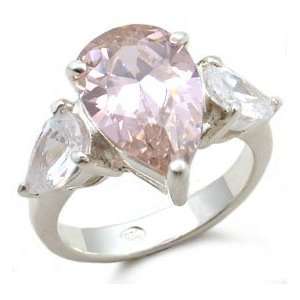 Jessica Simpson Replica Engagement Pink CZ Ring