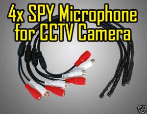 4x Spy Microphone for Security CCTV PTZ, Cameras  
