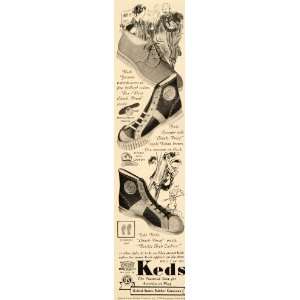  1937 Ad Keds Natural Shoe Rubber Arch Cushion Flexible 
