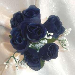 84 NAVY BLUE Silk Roses WEDDING FLOWERS Bouquets NEW  