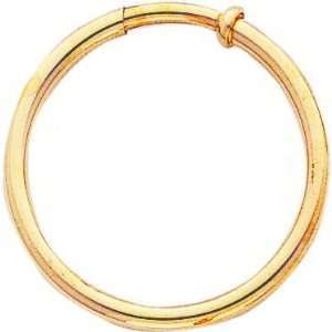    14K Yellow Gold Clip On Hoop Earrings Jewelry New J Jewelry