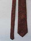 Mens lined tie   aldo ponti silk maroon pattern   4 inches