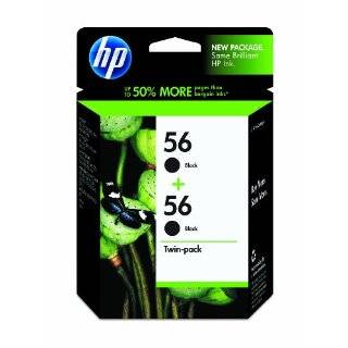 HP 56 Black Ink Cartridge in Retail Packaging, Twin Pack (C9319FN#140 