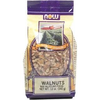 NOW Foods Walnuts Raw, Halves & Pieces, 12 Ounce Bags (Pack of 3)