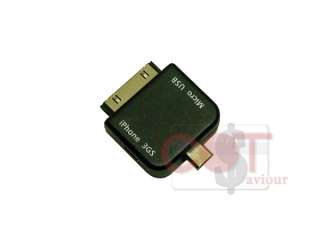 Black Mini USB Adapter to iPod + HTC HD7 HD 7  