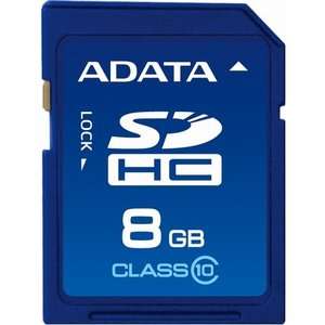 DATA 8 GB SDHC Class 10 Flash Memory Card  