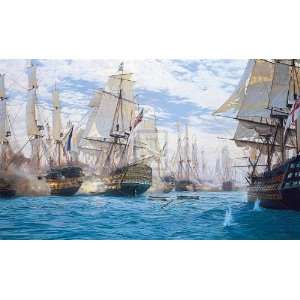 Battle of Trafalgar (Le) by Steven Dews. Size 66 inches width by 40 
