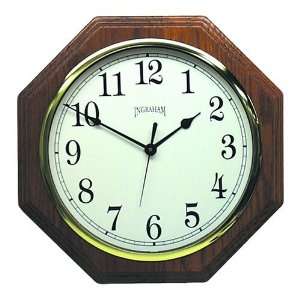  Ingraham Classic Oak Octagon Wall Clock