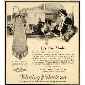  1922 Ad Whiting Davis Mesh Bags Horseback Riding Mass 