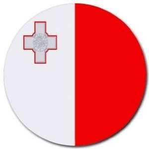  Malta Flag Round Mouse Pad