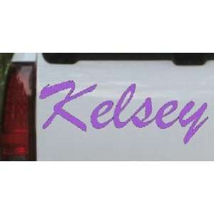  8in X 2.9in Purple    Kelsey Car Window Wall Laptop Decal 