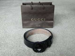   Interlocking G Buckle Gucci Monogram Mens Belt size 10/95B 38  