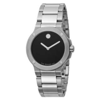 Movado Womens 606292 SE Extreme Stainless Steel Bracelet Black Dial 