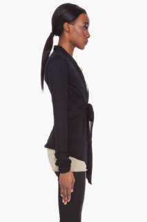 Rick Owens Lilies Black Front Knot Cardigan for women  
