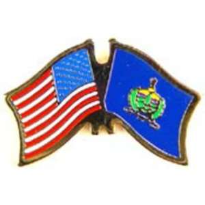  American & Vermont Flags Pin 1 Arts, Crafts & Sewing