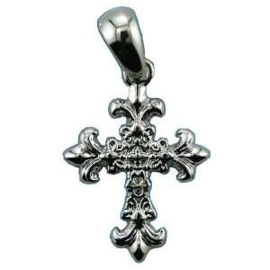  Silver toned Fleur de Lis Cross Pendant / Charm Jewelry