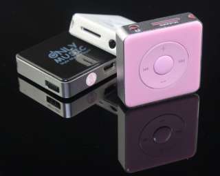 White PE Mini  Clip Player Micro SD Card up to 8GB Brand New 