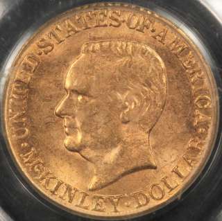 1917 McKinley Commemorative Gold Dollar PCGS MS 63 G$1  