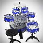 11pcs kids drum set educational toy blue