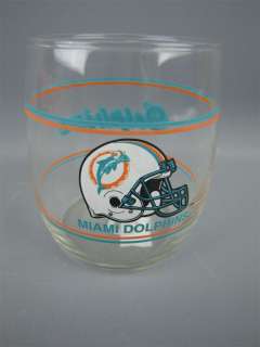 Vintage Miami Dolphins NFL Football Short Glass Tumbler  