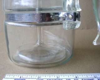 VINTAGE. 4 CUP PYREX 7754 B CLEAR GLASS FLAMEWARE PERCOLATOR COFFEE 