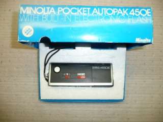 MINOLTA POCKET AUTOPAK 450E CAMERA IOB Vintage Retro Antique 1950s 