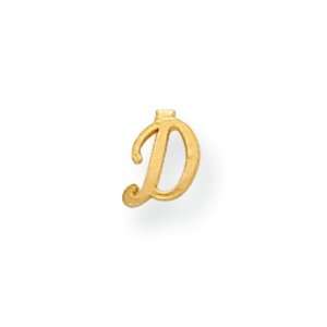  14k Goldy Casted Letter D Jewelry