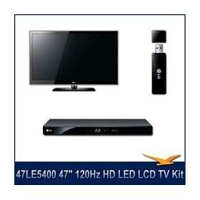 com LG 47LE5400 47 120Hz HD LED LCD TV Kit w/ HD Blu ray Disc Player 