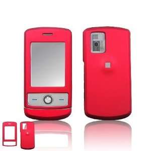  LG CU720 Shine Cell Phone Red Rubber Feel Protective Case 