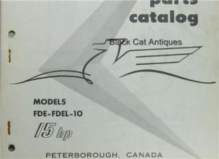 Original Johnson Motors Outboard Parts Catalog 15 HP Models FDE FDEL 