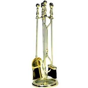  CG Products G3738 5 Piece Polished Brass Fireset
