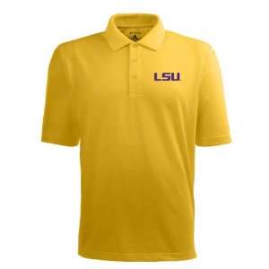  LSU Tigers Gold Pique Extra Light Polo Shirt Sports 