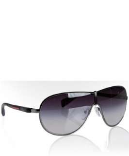 Prada Prada Sport silver metal wrap shield sunglasses   up to 