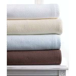 Martha Stewart Collection Blanket, Cream Cotton Full