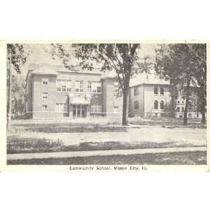  1922 Vintage Postcard   Community School   Mason City 