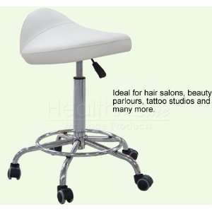  Saddle Salon Massage Tattoo Facial Spa Stool Chair White 