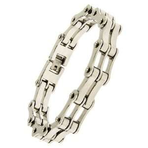  Mens Stainless Steel Motor Chain Link Bracelet Jewelry