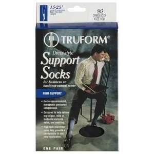  Truform 15 20mmHg Mens Dress Style Support Sock White Md 