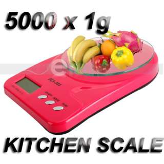   /11lbs x 1g Digital Kitchen Scale Diet Food Scale 5000g x 1g  