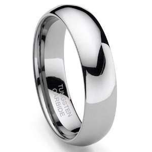 Mens & Womens Tungsten Carbide Dome Shape Wedding Ring/band in 5mm 