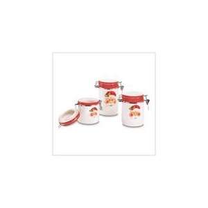  SMILING SANTA CANISTER SET 