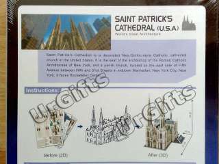   3d puzzle model saint st patricks cathedral new 72 pieces a box