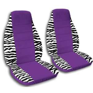 and black zebra car seat covers with a purple center for a 2003 Mini 